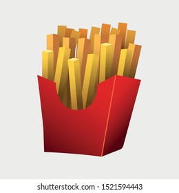 Chips Icon. Fast Food Concept, Cartoon of Sickle Vector Icon for Web Design Isolated on White Background - Vector