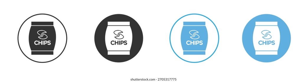 Chips icon. Graphic icon design template