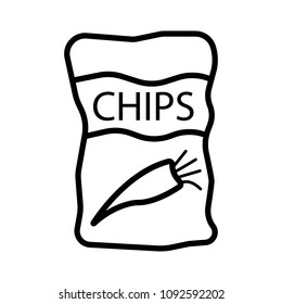 Chips icon. Simple illustration of chips vector icon for web
