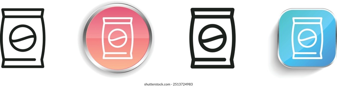 chips icon. Thin Linear, Regular and Button Style Design Isolated On White Background