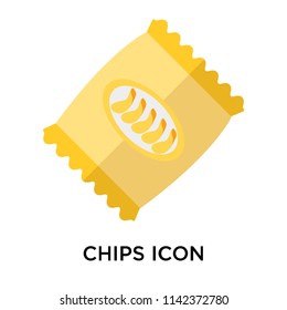 Chips icon vector isolated on white background for your web and mobile app design, Chips logo concept