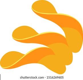 Chips, ilustración, vector sobre fondo blanco.