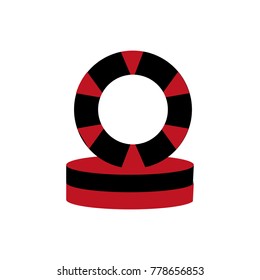 Chips of las vegas casino and game theme Isolated design Vector illustration