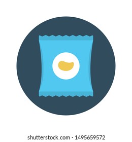 chips pack glyph flat vector icon