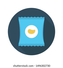 chips pack glyph flat vector icon