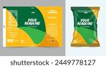 chips package design, foil bags isolated on white background in 3d illustration vector eps