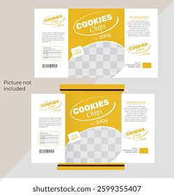 Chips packaging design template ,clean and creative design,