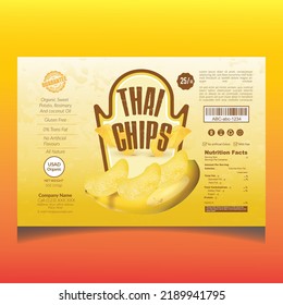 Chips Packet para publicidad . usar bolsa de papel y bolsa de papel