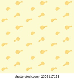 Chips pattern seamless background vector