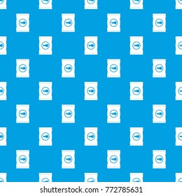 Chips plastic bag pattern repeat seamless in blue color for any design. Vector geometric illustration