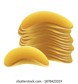 Chips potato icon. Cartoon of chips potato vector icon for web design isolated on white background