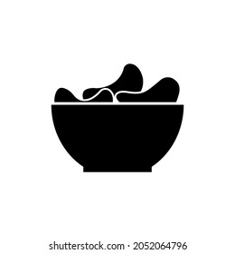 Chips potato icon, stock vector, logo isolated on white background