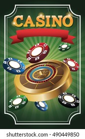 Chips and roulette for poker and casino game design