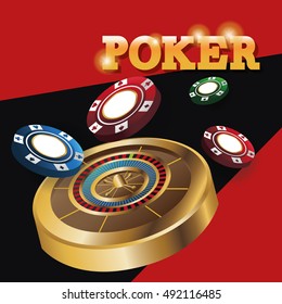 Chips and roulette for poker and casino game design