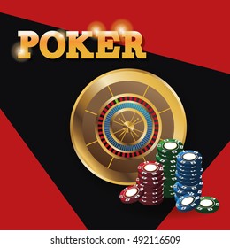 Chips and roulette for poker and casino game design