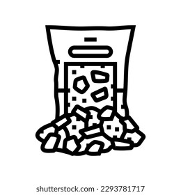 chips smoker line icon vector. chips smoker sign. isolated contour symbol black illustration
