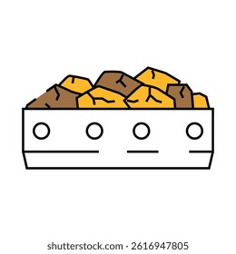 chips smoker line icon vector. chips smoker sign. isolated symbol illustration