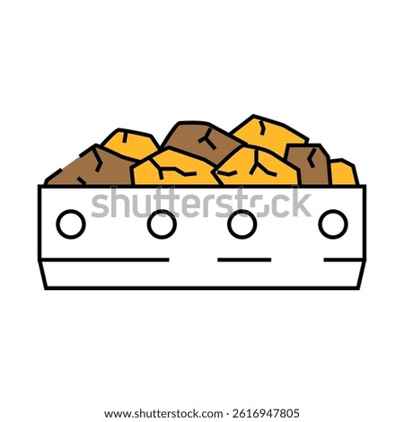 chips smoker line icon vector. chips smoker sign. isolated symbol illustration