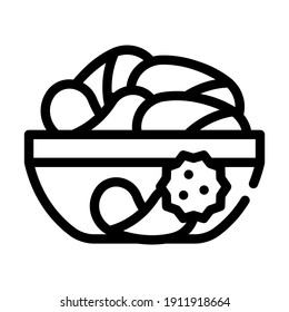 chips snack allergy line icon vector. chips snack allergy sign. isolated contour symbol black illustration