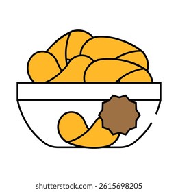chips snack allergy line icon vector. chips snack allergy sign. isolated symbol illustration
