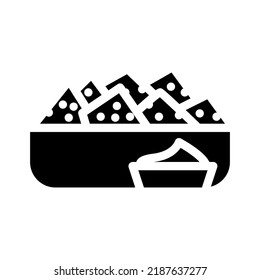 chips spinach glifo vector de icono. signo de espinaca. ilustración de símbolo aislado