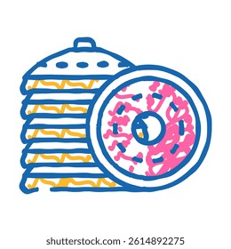 chips for training doodle icon sketch vector. chips for training sign. isolated symbol illustration