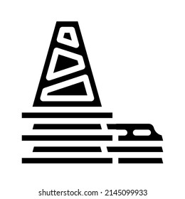 chips para entrenar el vector de icono de glifo. fichas para la señal de entrenamiento. símbolo de contorno aislado ilustración negra