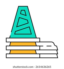 chips for training line icon vector. chips for training sign. isolated symbol illustration