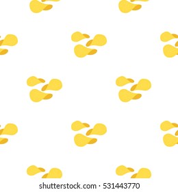 Chips vector icon in cartoon style for web