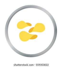 Chips vector icon in cartoon style for web