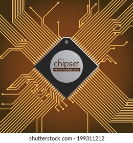Chipset circuit vector background