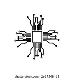  Chipset para el diseño plano de dispositivos o smartphones. Ilustración vectorial.