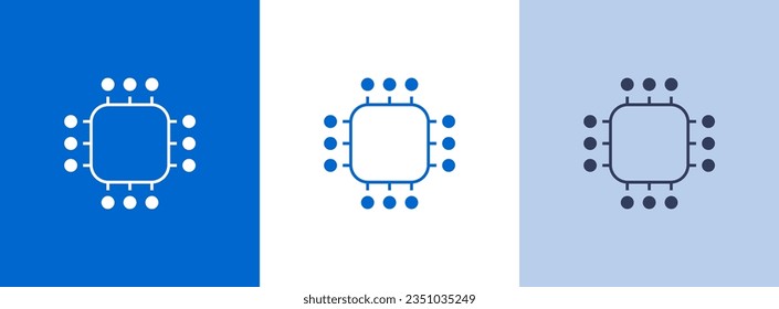 chipset icon - chip. modern logo of chipset or microchip outline style. CPUs. flat chips symbol. computer component vectors. technology