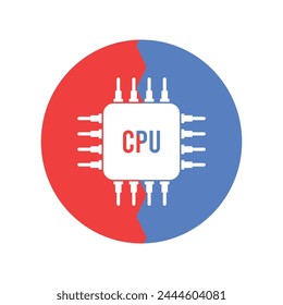 Icono de chipset Plantilla de Vector diseño de logotipo