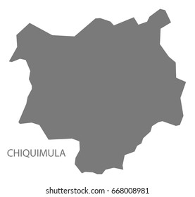 Chiquimula Guatemala map grey illustration silhouette