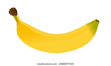 Chiquita Bananen Philippinen Vektorillustration, reife gelbe Bananen, tropische süße Früchte isoliert, 3D realistische gelbe Banane, Bananenbuscheln, exotische Muster mit gelben Bananen. Bananen-Design.