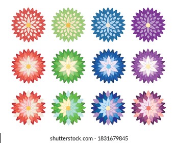Montaje de flores de estilo de trabajo de Chirimen