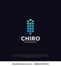 Chiro logo vector template illustration design modern concept Premium Vector