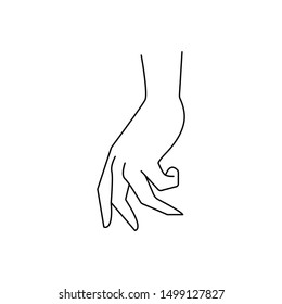 Chiromancy Chart of the Palms lines and ways. Vector line illustration