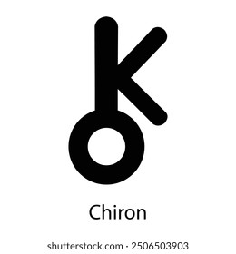 Icono de quirón en estilo relleno 