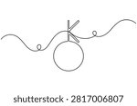 Chiron symbol continuous one line drawing minimalist single art asteroid wounded healer and centaur minor planet astrology on white background outline vector illustration