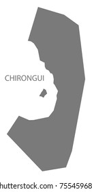 Chirongui map of Mayotte grey illustration silhouette shape