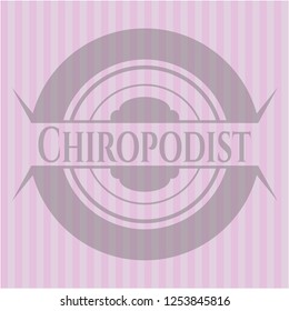 Chiropodist pink emblem