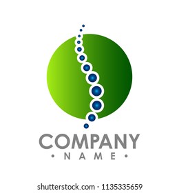 Chiropractic Abstract Colorful Circle Logo Design Illustration