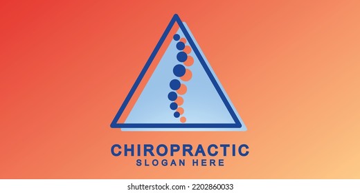 Chiropractic-Aufmerksamkeitsform-Logo mit modernem Premium-Vektorgrafik