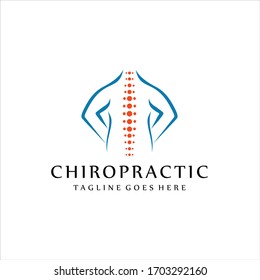 Chiropractic Body Pain Exercise Vector spine diagnostics symbol design Logo Illustration, Chiropractic Idea logo design inspiration