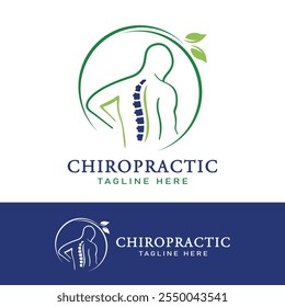 Plantilla de diseño de logotipo de negocios quiroprácticos.