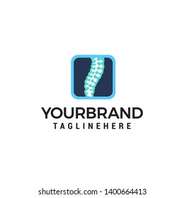 chiropractic care logo design concept template vector
