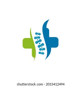 Chiropractic clinic logo design vector template