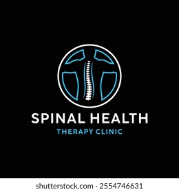 Chiropractic Clinic Logo Medicine Vector Symbol Emblem Design